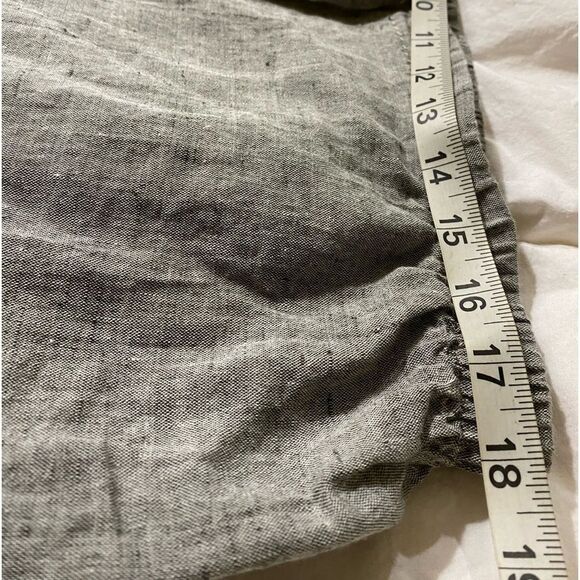 Hot Cotton SZ 2X Linen Blend Wide Leg Cropped Pants Elastic Tie Waist Langenlook - Picture 9 of 11